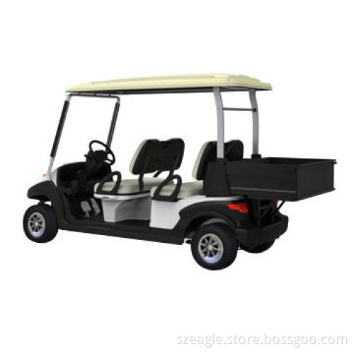 4-seat Utility Golf Cart with Cargo Bed, New Design, Aluminum Chassis Frame, Life-long No Rust